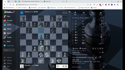 Three game chess winning streak